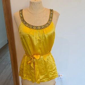 Sanctuary Yellow Embellished Blouse
